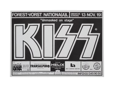 KISS | 1983 "Lick It Up" Tour Brussels Concert Poster
