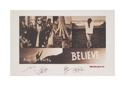 Bon Jovi | Signed 1992 "Keep The Faith" Lithograph
