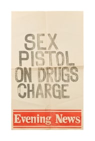 The Sex Pistols | 1970s Drug Charge Newspaper Poster