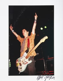 Green Day | Neil Zlozower Signed Billie Joe Concert Photo with NFT