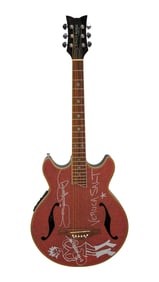 Veruca Salt | Louise Post Signed Daisy Rock Stardust Series Acoustic Guitar, Red Sparkle