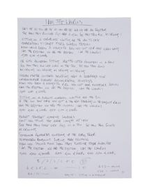 Oasis | Noel Gallagher Handwritten "I Am The Walrus" Lyrics