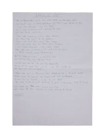 Oasis | Noel Gallagher Handwritten "Magic Pie" Lyrics