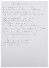 Oasis | "Be Here Now" Handwritten Lyrics