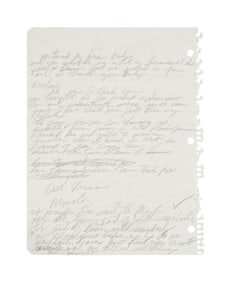 Rick James | Handwritten Working Lyrics for "Fire and Desire"