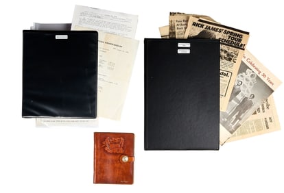 Rick James | Lisa Sarna Fire It Up 1980 Tour Itinerary Notebook and Collection of Schedules and