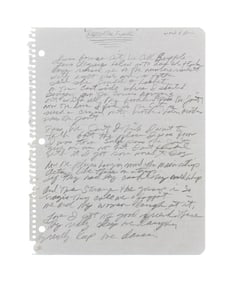 Rick James | Handwritten Working Lyrics for the Song "Below The Funk (Pass The J)"