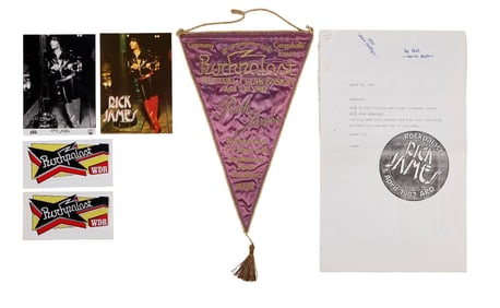 Rick James | Rockpalast Festival Pennant And Collection of Memorabilia