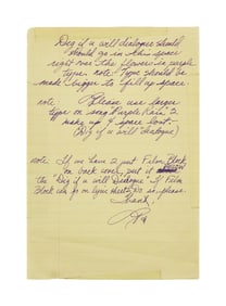 Prince | Signed Handwritten "Purple Rain" Back Cover Notes