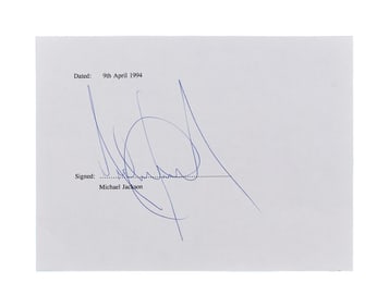 Michael Jackson | 1994 Signed Partial Contract