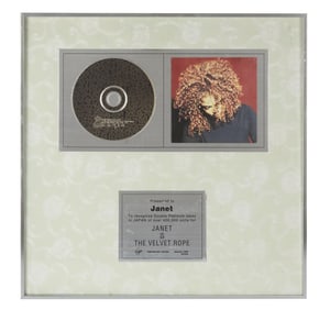 Janet Jackson | "The Velvet Rope" Japanese "Platinum" Record Award