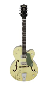 Hugh Hefner | Bruno Mars Signed Gretsch Anniversary Guitar