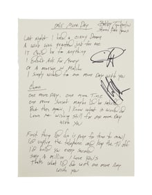 Diamond Rio | "One More Day" Handwritten and Signed Lyrics