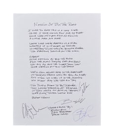 Gary Allan | Signed and Songwriter Byron Hill Handwritten "Nothing On But The Radio" Lyrics