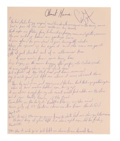 Craig Morgan | Handwritten and Signed "Almost Home" Lyrics