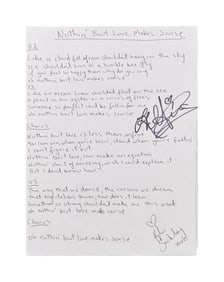 LeAnn Rimes | Signed and Songwriter Kylie Sackley Handwritten "Nothing 'Bout Love Makes Sense"