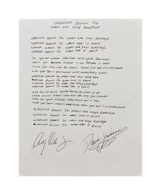Pablo Cruise | David Jenkins Handwritten "Whatcha Gonna Do (When She Says Goodbye)" Lyrics