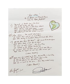 Reba McEntire | Signed and Songwriter Liz Hengber Handwritten and Signed "And Still" Lyrics