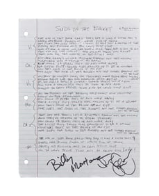 Sara Evans | Signed Songwriter Billy Evans Handwritten and Signed "Suds in the Bucket" Lyrics