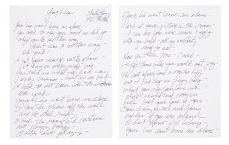 Shelby Lynne | Handwritten and Signed "Your Lies" Lyrics