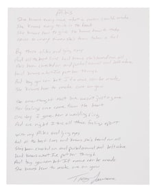 Tracy Lawrence | Handwritten and Signed "Alibi" Lyrics on a Press Photo