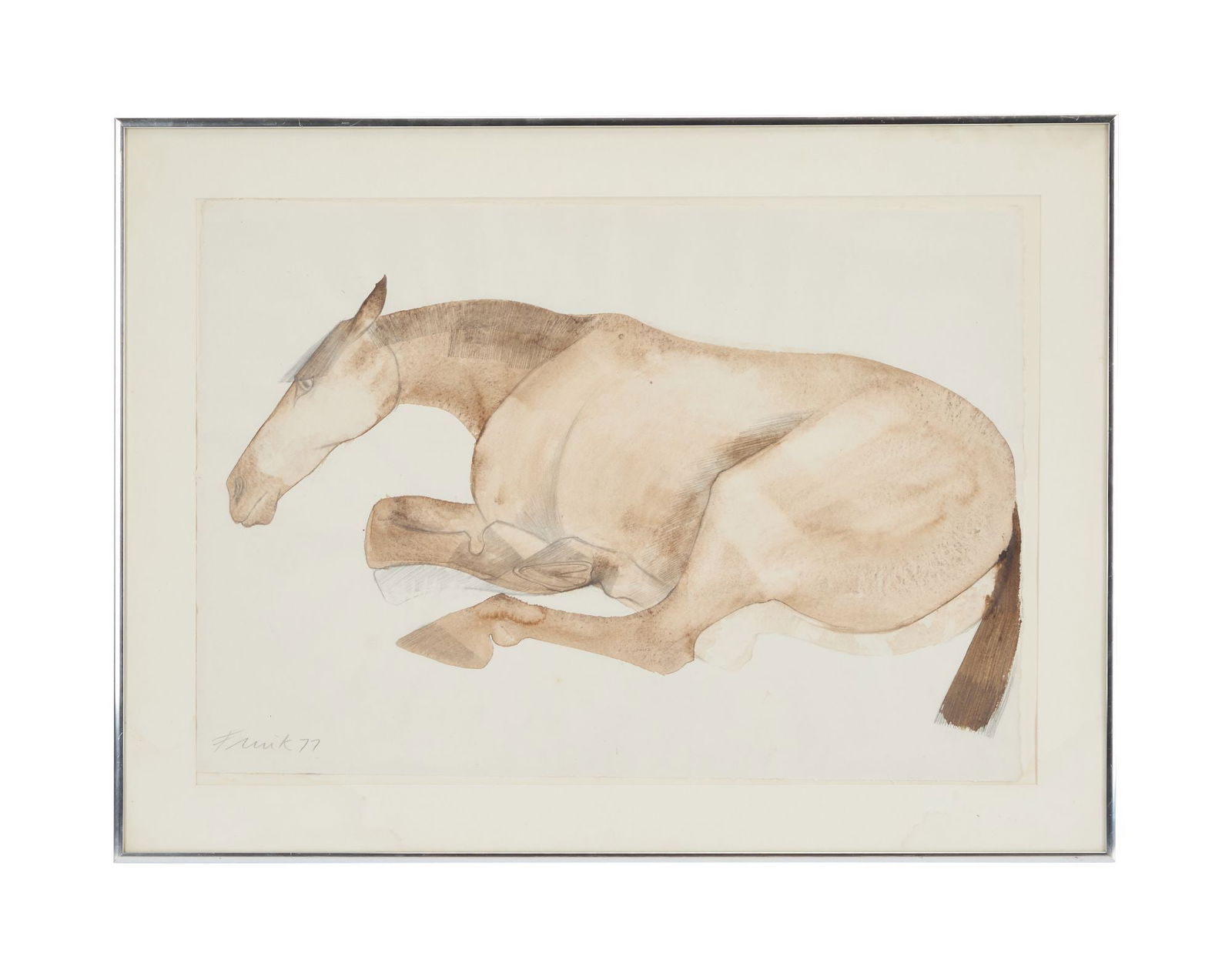 Laurence Olivier | 1977 Elisabeth Frink Signed "Lying Down Horse" Multimedia (1 of 5)