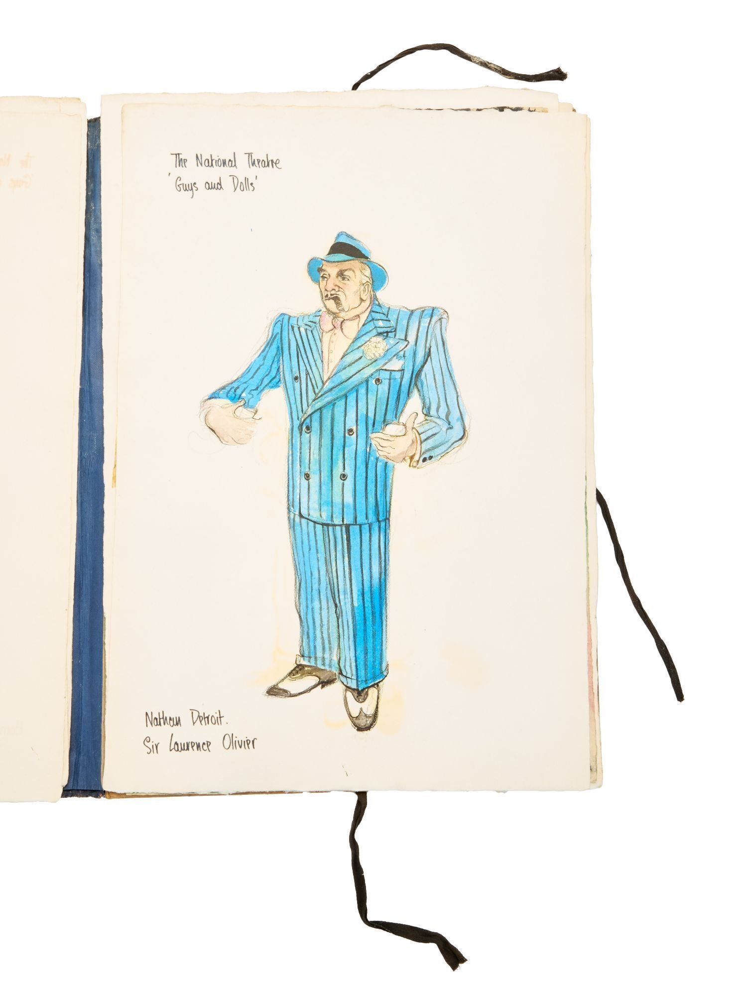 Laurence Olivier | "Guys and Dolls" Costume Sketches and "King Lear" Rendering (1 of 4)