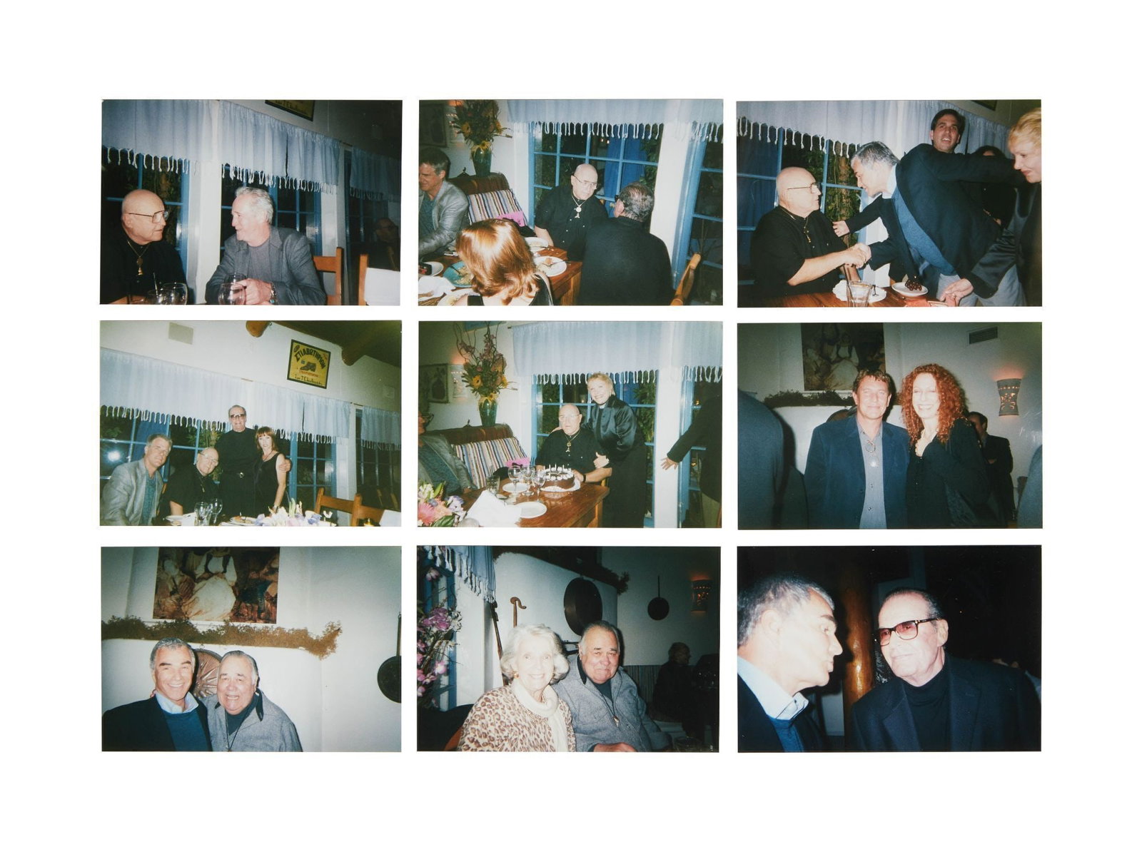 Rod Steiger | Year 2000 Color Snapshots from 75th Birthday Party: A group of approximately 55; all taken the same night either on or around April 14, 2000 when the actor turned 75, images depict a happy group celebrating at a restaurant including Steiger, his wife, 