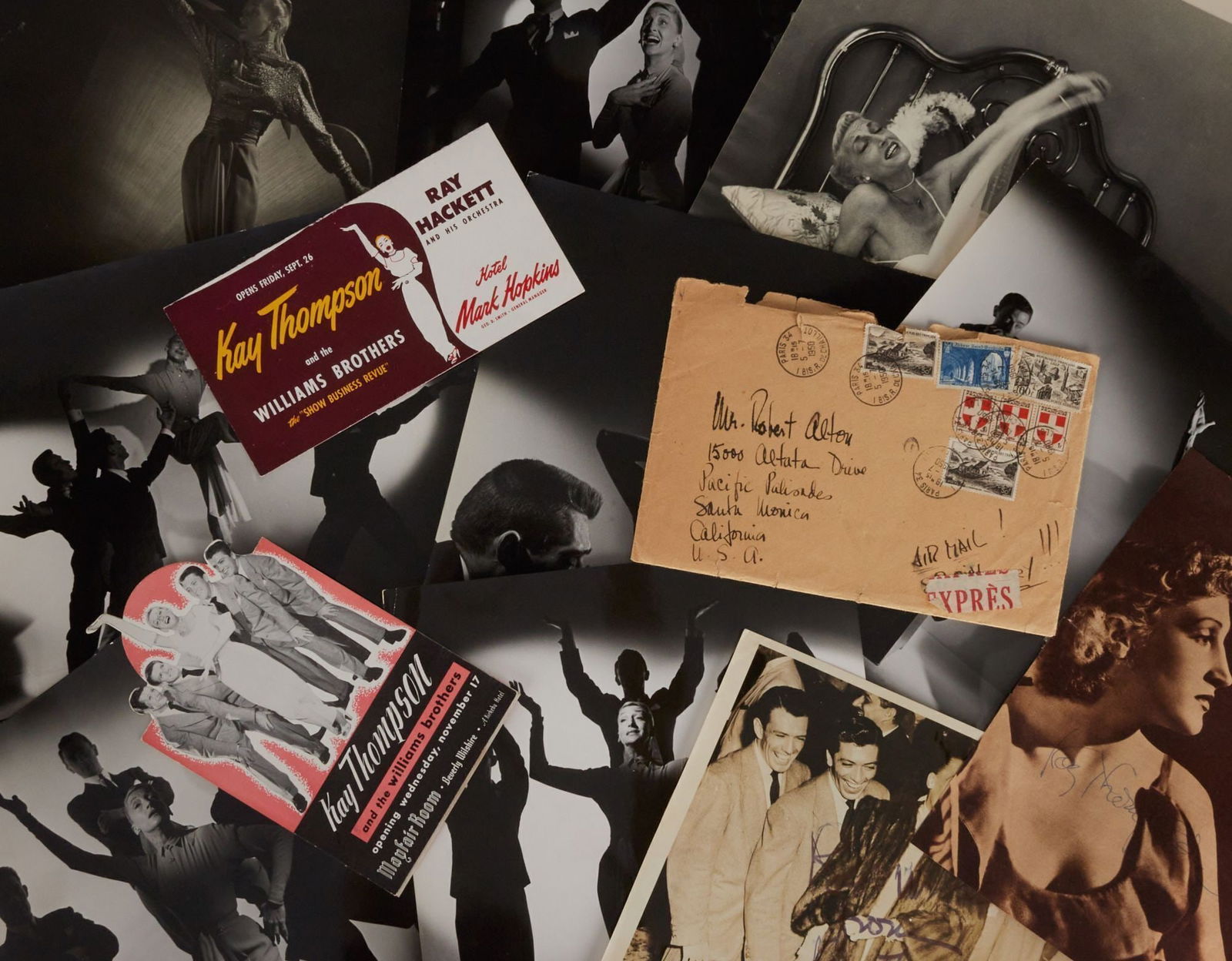 Kay Thompson | Williams Brothers Signed Correspondence with Robert "Bob" Alton and Vintage Nightclub (1 of 7)