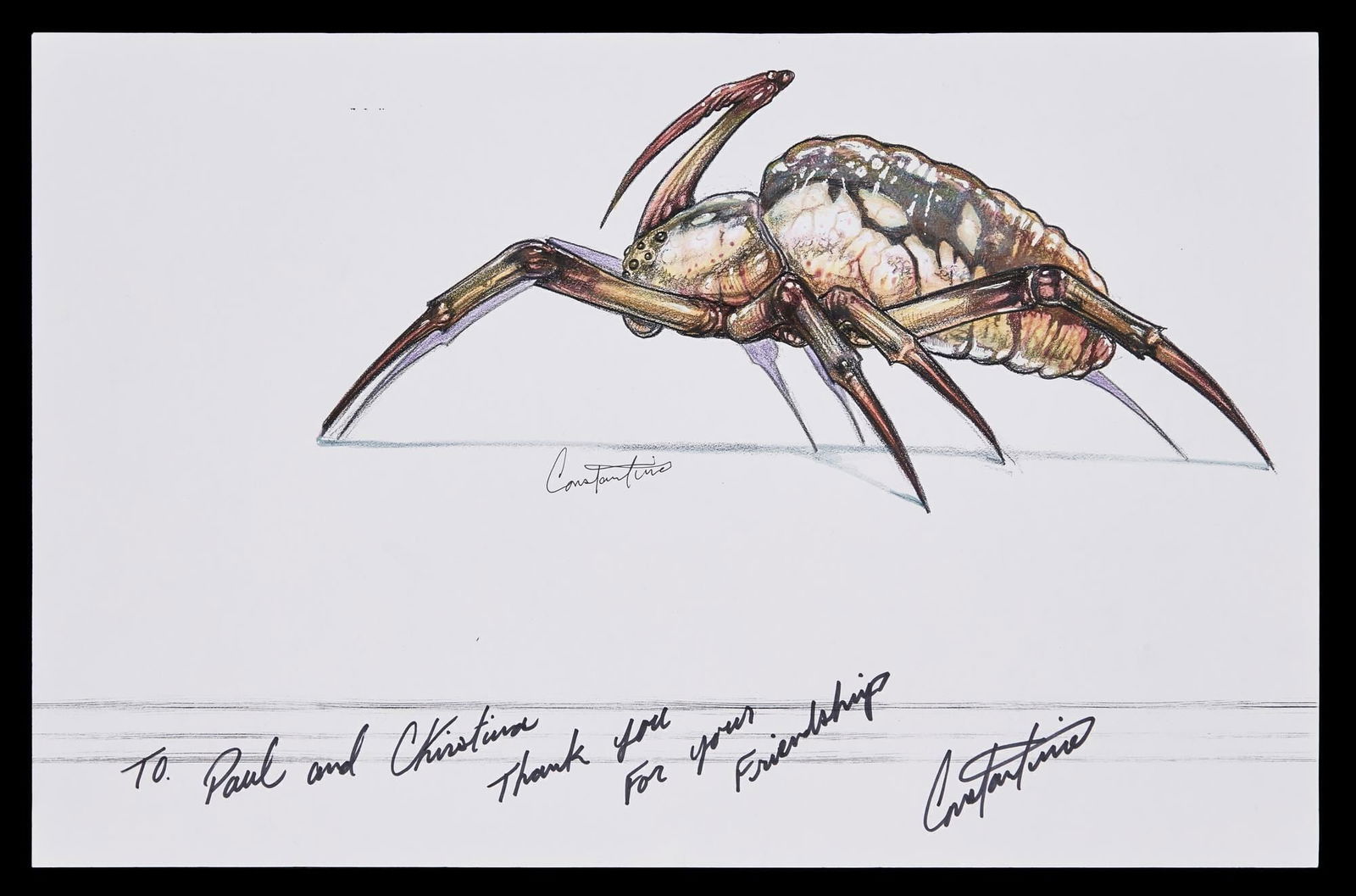 Arachnid | Constantine Sekeris Twice-Signed "Giant Spider" Concept Artwork (1 of 4)