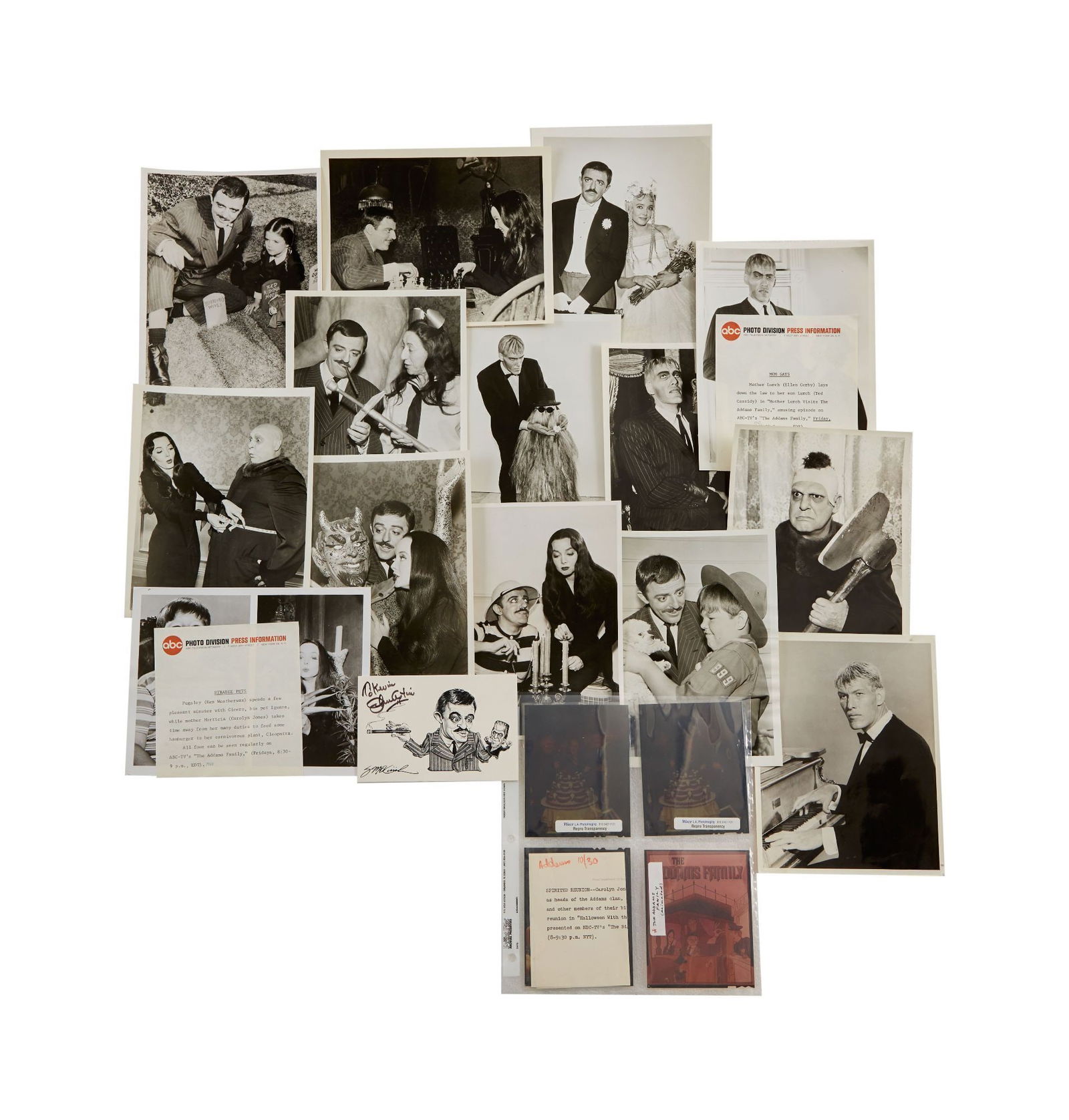 The Addams Family | John Astin Signed Vintage Photo and Ephemera Group (1 of 1)