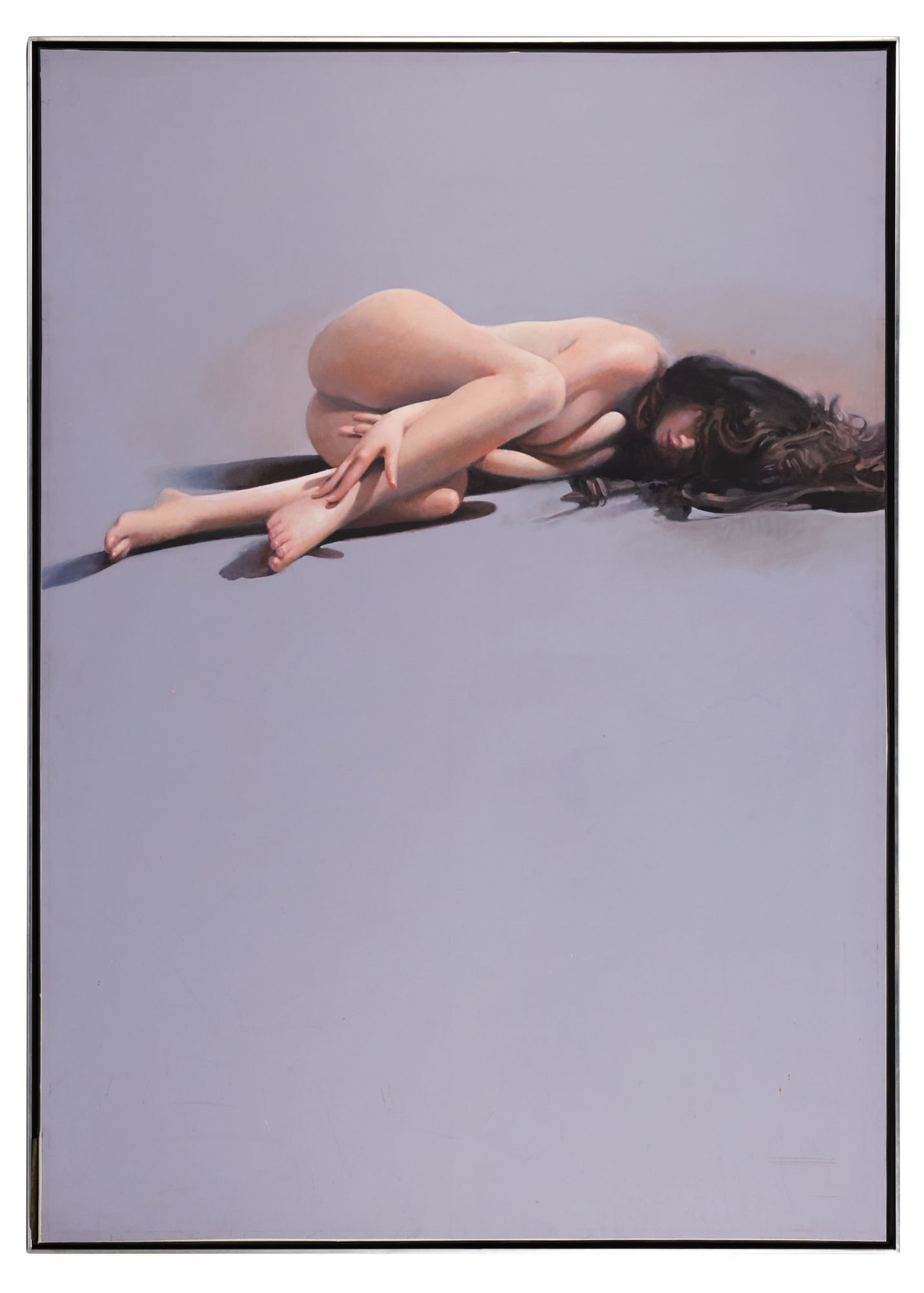 Playboy | Martin Hoffman Nude Laying Down Painting: Martin Hoffman (American, 1935-2013) oil on canvas, signed on the overlap. This artwork appeared on page 135 of the December 1972 issue of Playboy Magazine, illustrating the article "Woman Eternal," w