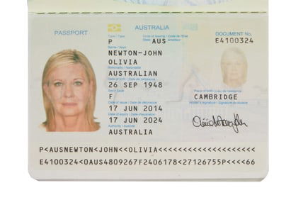 Olivia Newton-John | 2014 Australian Passport