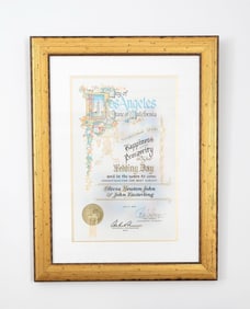 Olivia Newton-John | Marriage Congratulations Certificate