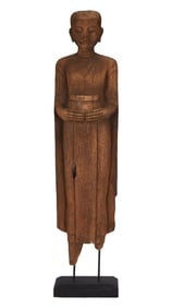 Olivia Newton-John | Carved Wood Standing Buddha