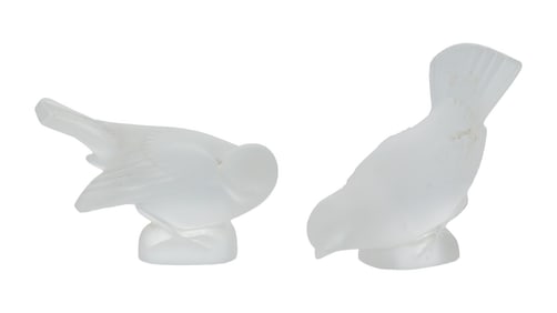 Olivia Newton-John | Pair of Lalique Frosted Birds