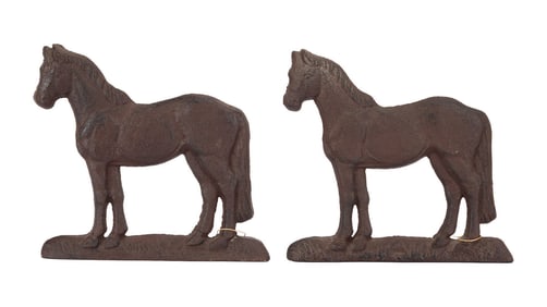 Olivia Newton-John | Pair of Cast Iron Horse Door Stops