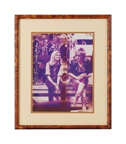 Olivia Newton-John | Sepia Photograph with Rod Stewart