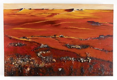 Olivia Newton-John | C. Dobson Abstract Orange Painting