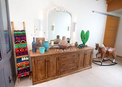 Olivia Newton-John | White Painted Iron Mirror with Grape and Vine Decoration