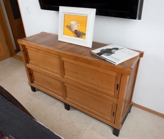 Olivia Newton-John | Asian Style Cabinet with Four Sliding Doors