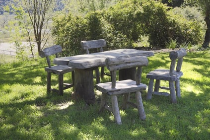 Olivia Newton-John | Rustic Table and Chairs