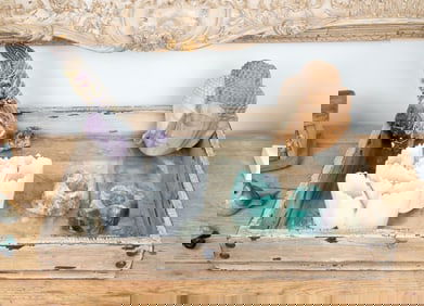 Olivia Newton-John | Rustic Mirror-Bottom Table Tray