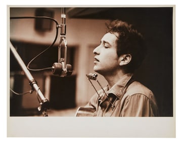 Bob Dylan | Large Vintage Photograph From 1961 Recording Session By Don Hunstein