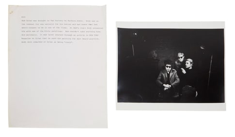 Bob Dylan | Nat Finkelstein Photograph Of A Visit To Warhol's Factory