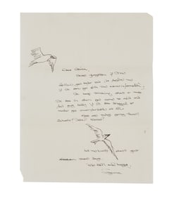 Leonard Cohen | Circa 1973 Letter With Drawings From Suzanne Elrod to Aviva Layton