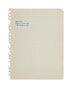 Leonard Cohen | Handwritten "MARITA"