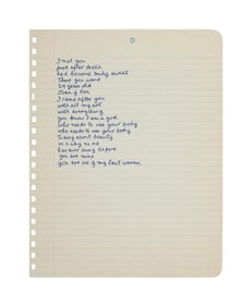 Leonard Cohen | Handwritten "I Met You"