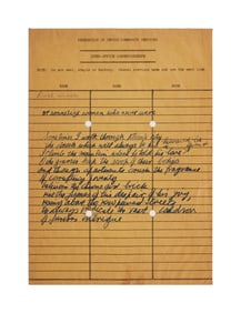 Leonard Cohen | Handwritten Unpublished Poem