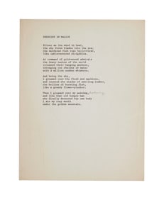 Leonard Cohen | Annotated Unpublished Poem "Exercise In Malice"
